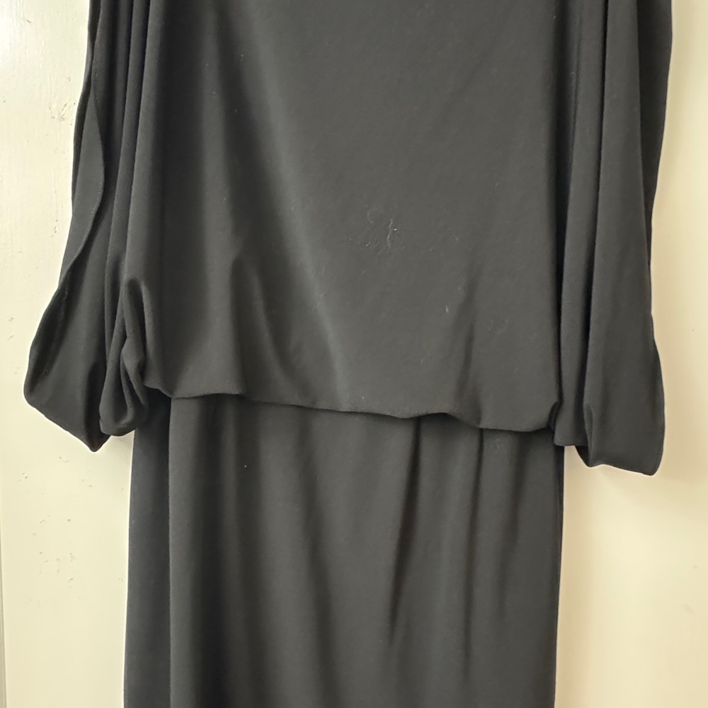 Jessica Simpson Black Cocktail Dress with 3/4 Bishop Sleeves